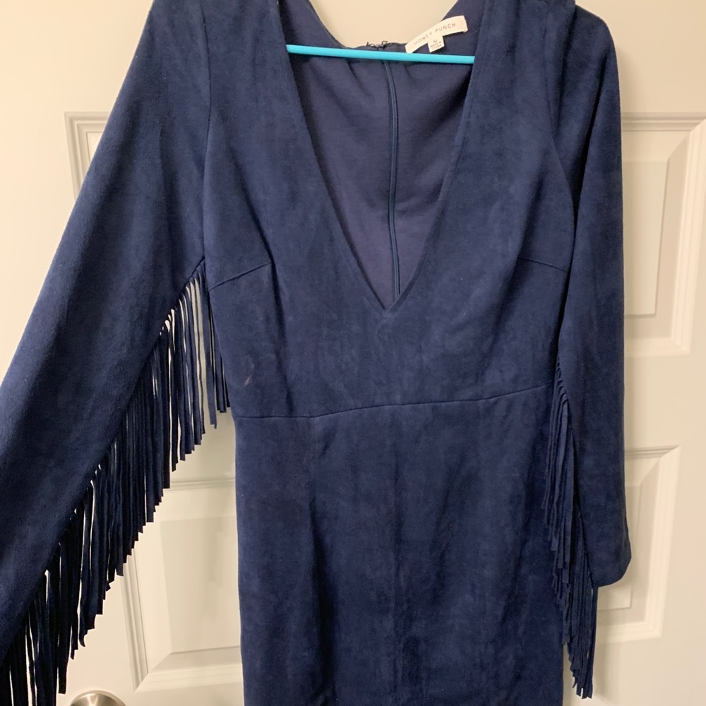Navy Suede Dress
